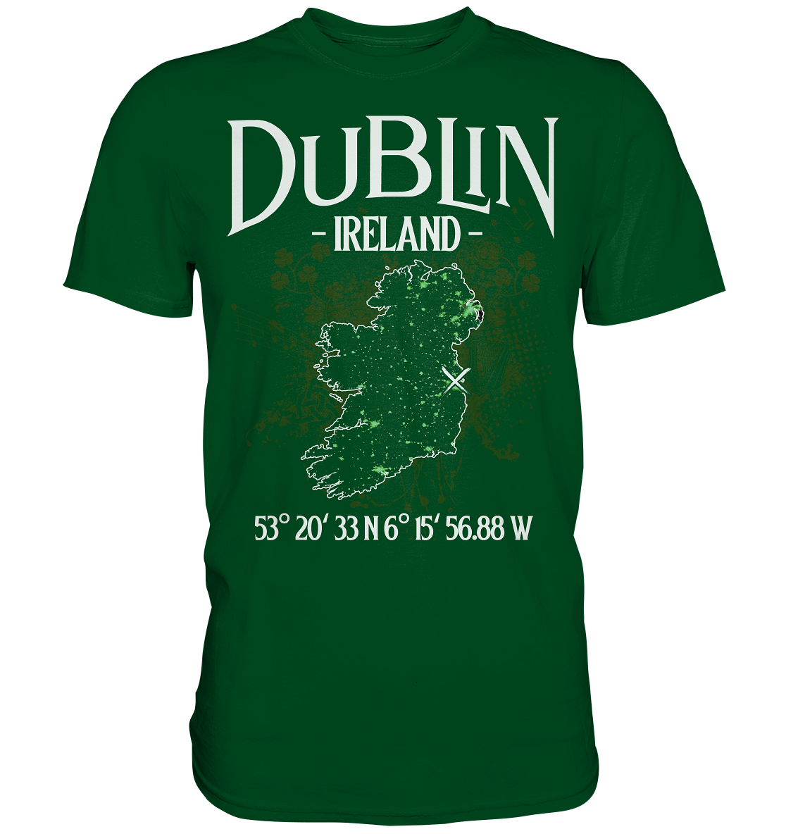 Dublin "Ireland / Coordinates" - Premium Shirt