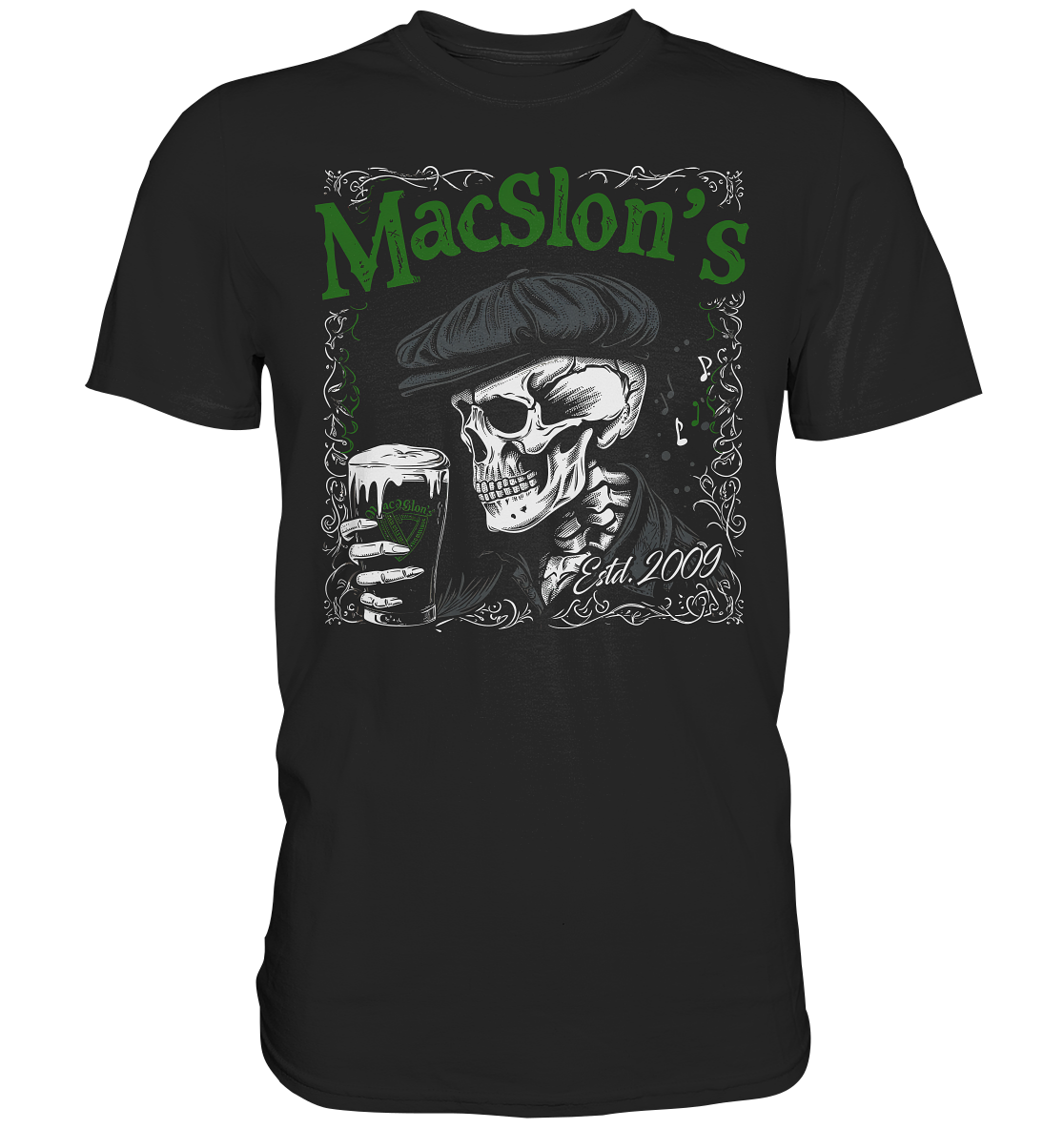 MacSlon's "Estd. 2009 / Drinking Skull" - Premium Shirt