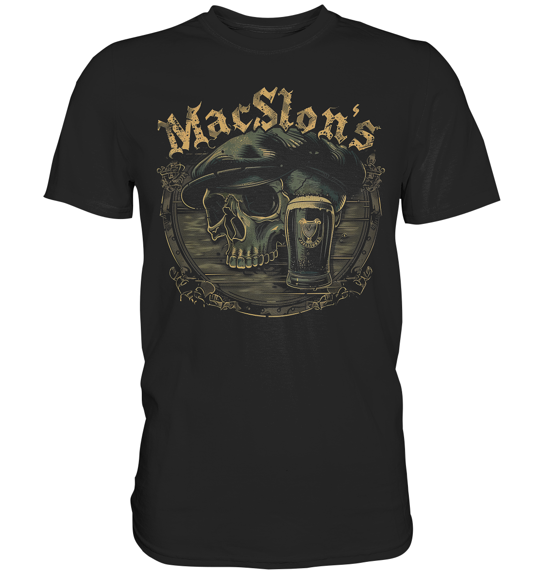 MacSlon's "Flatcap-Skull III" - Premium Shirt