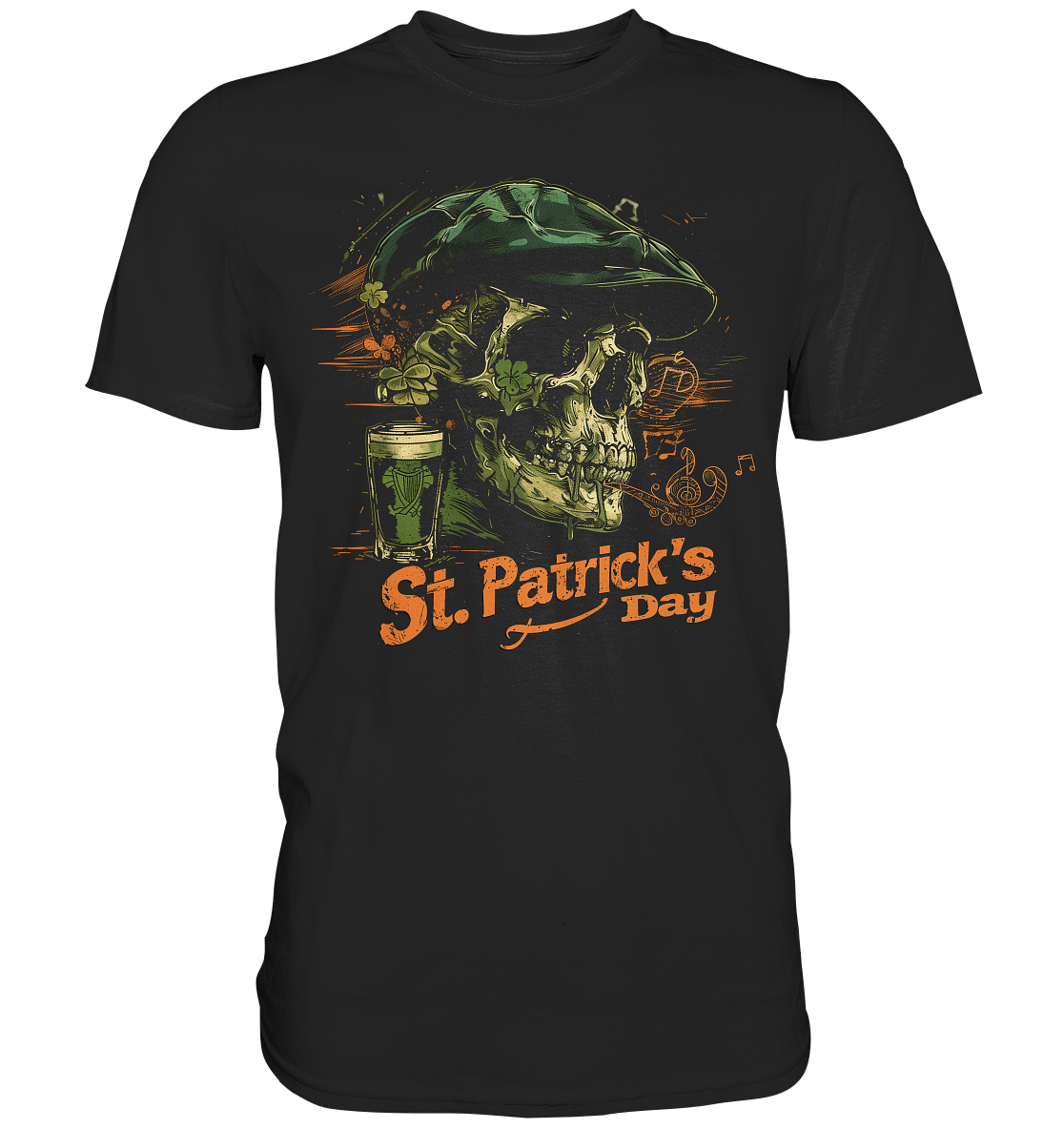 St. Patrick's Day "Flatcap / Skull I" - Premium Shirt