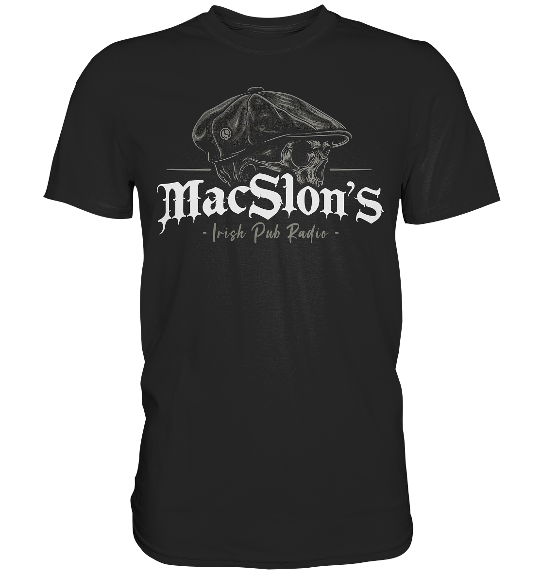 MacSlon's Irish Pub Radio "Flatcap-Skull I" - Premium Shirt