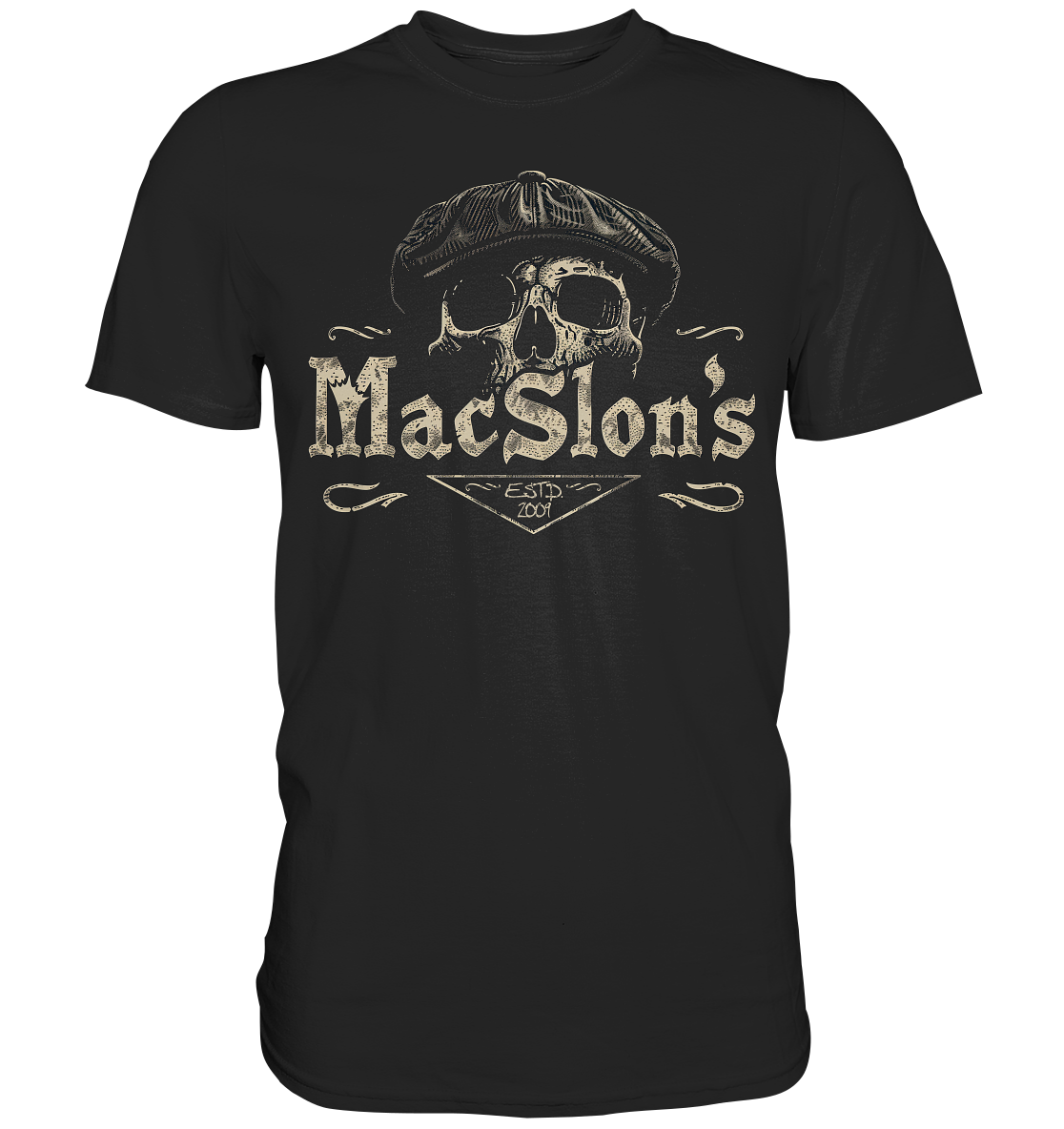 MacSlon's "Estd. 2009 / Flatcap-Skull XIV" - Premium Shirt