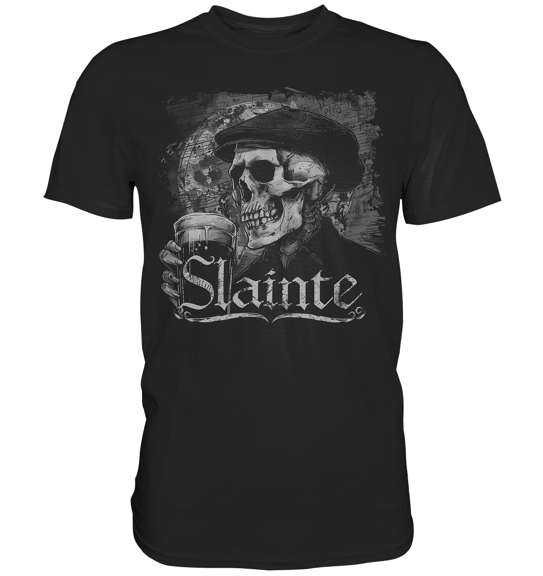 Slainte "Flatcap-Skull I" - Premium Shirt