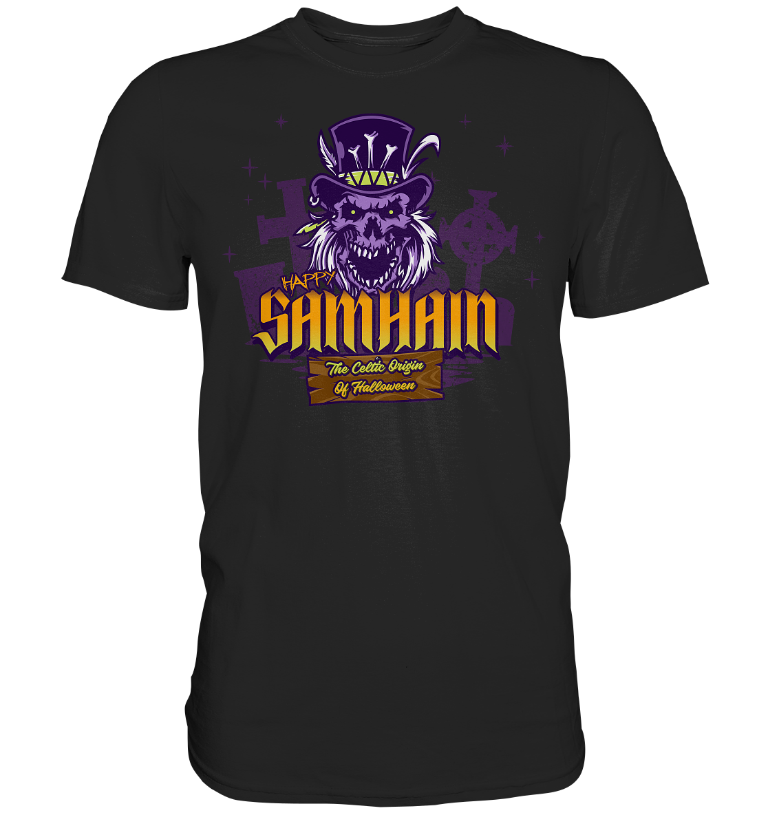 Happy Samhain "The Celtic Origin Of Halloween" - Premium Shirt