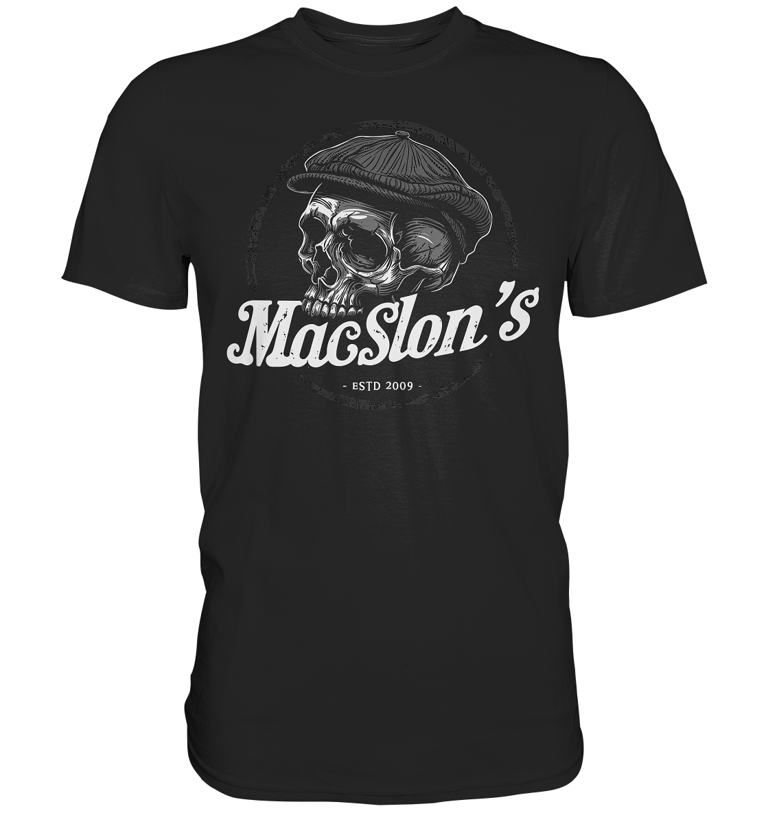 MacSlon's "Estd. 2009 / Flatcap-Skull II" - Premium Shirt