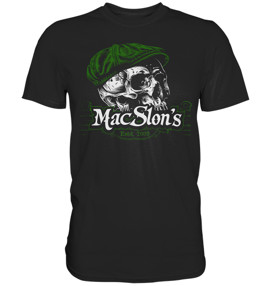 MacSlon's "Estd. 2009 / Flatcap-Skull V" - Premium Shirt