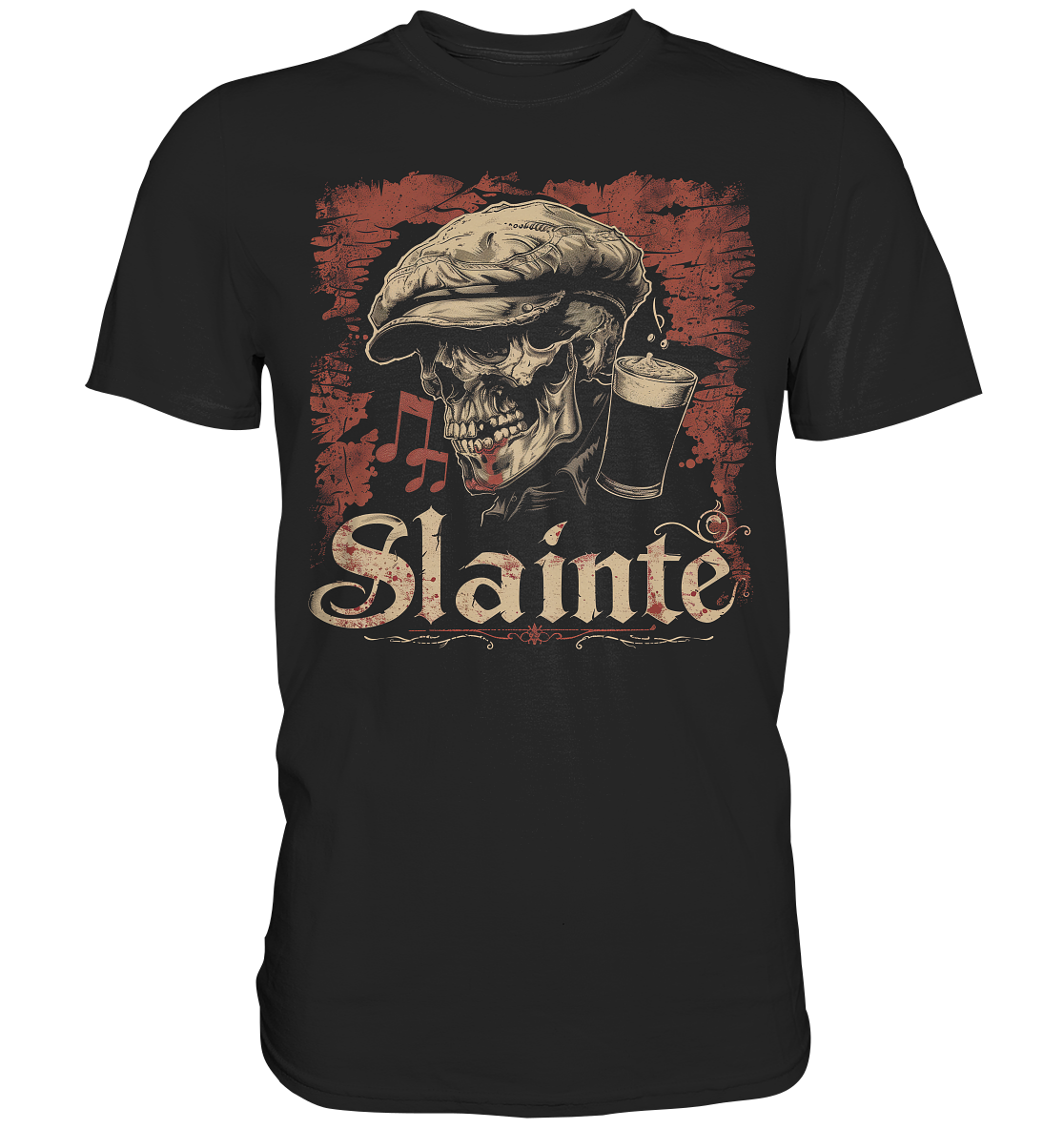 Slainte "Flatcap-Skull II" - Premium Shirt