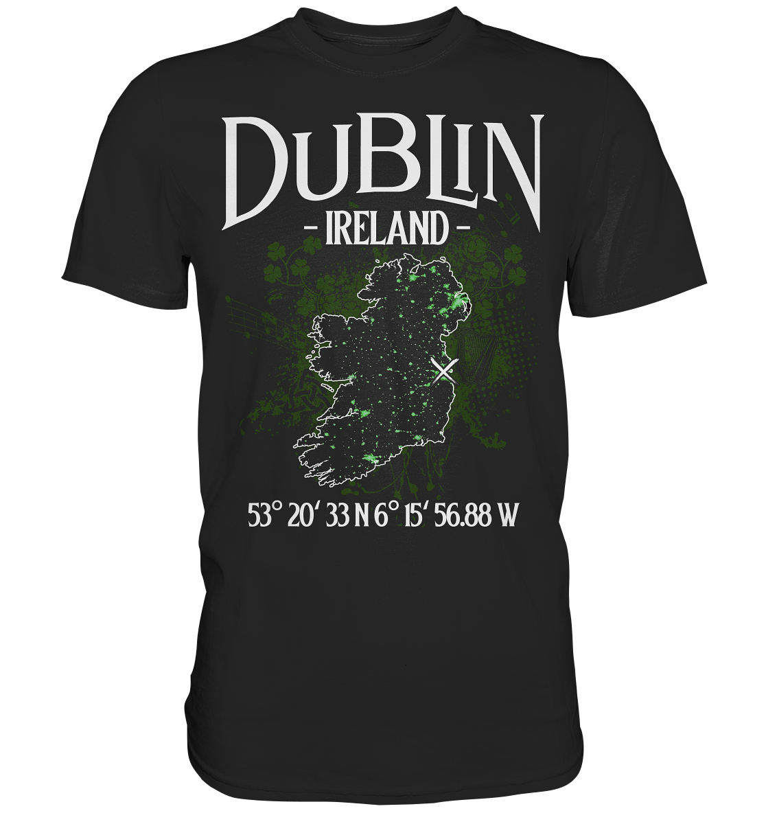 Dublin "Ireland / Coordinates" - Premium Shirt
