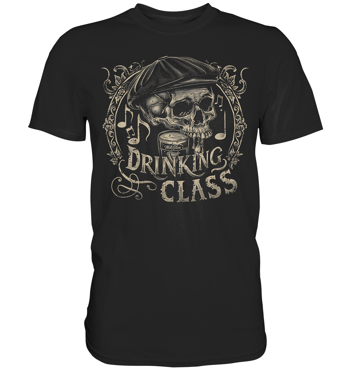 Drinking Class "Flatcap-Skull I" - Premium Shirt