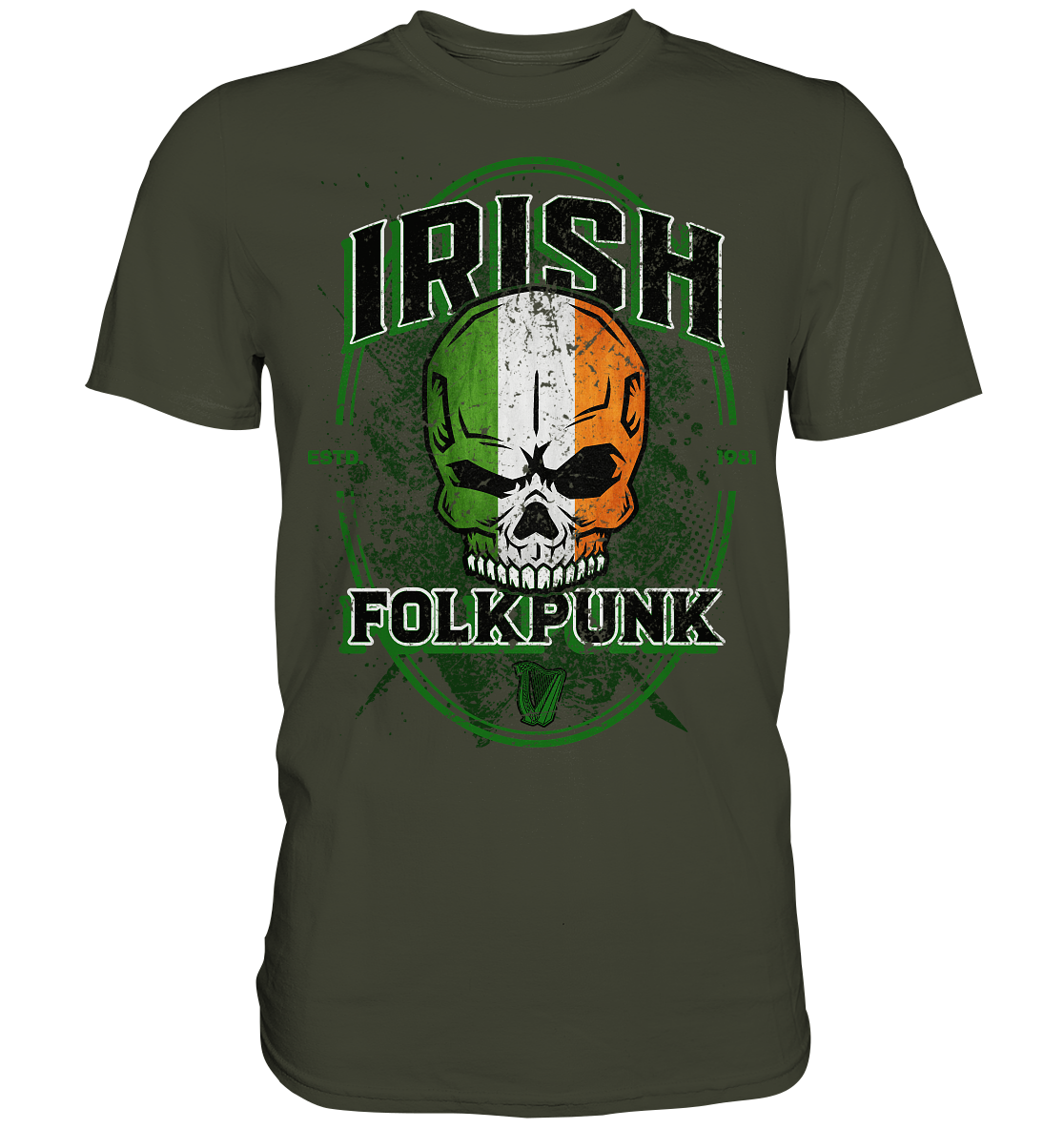 Irish Folkpunk "Skull" - Premium Shirt