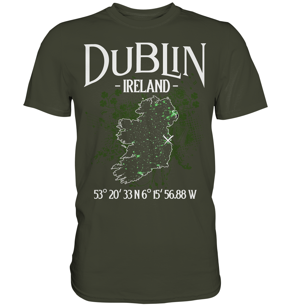 Dublin "Ireland / Coordinates" - Premium Shirt