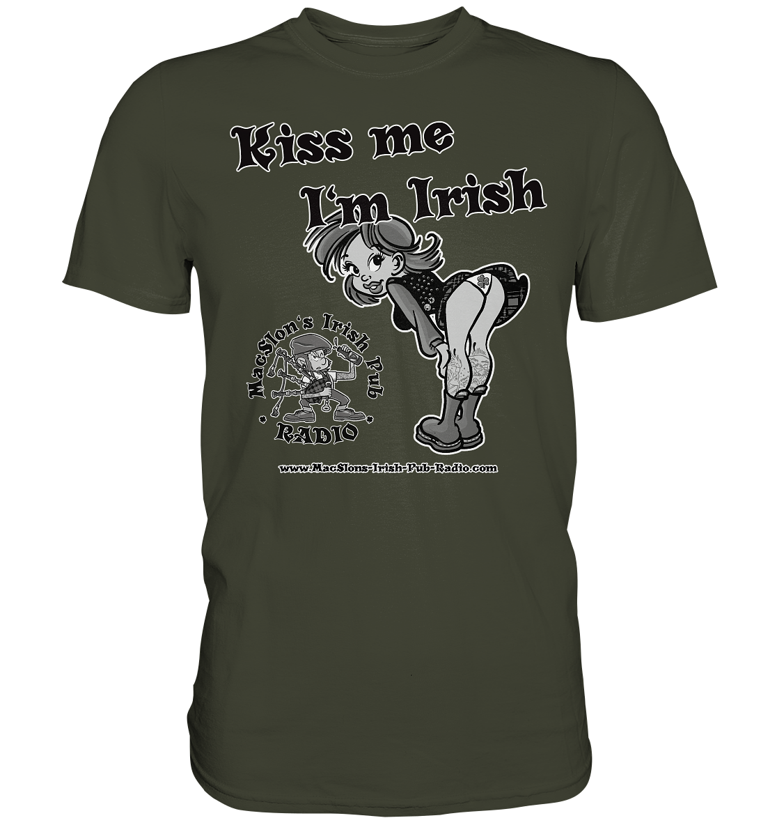 MacSlon's Irish Pub Radio "Kiss Me I'm Irish I" - Premium Shirt