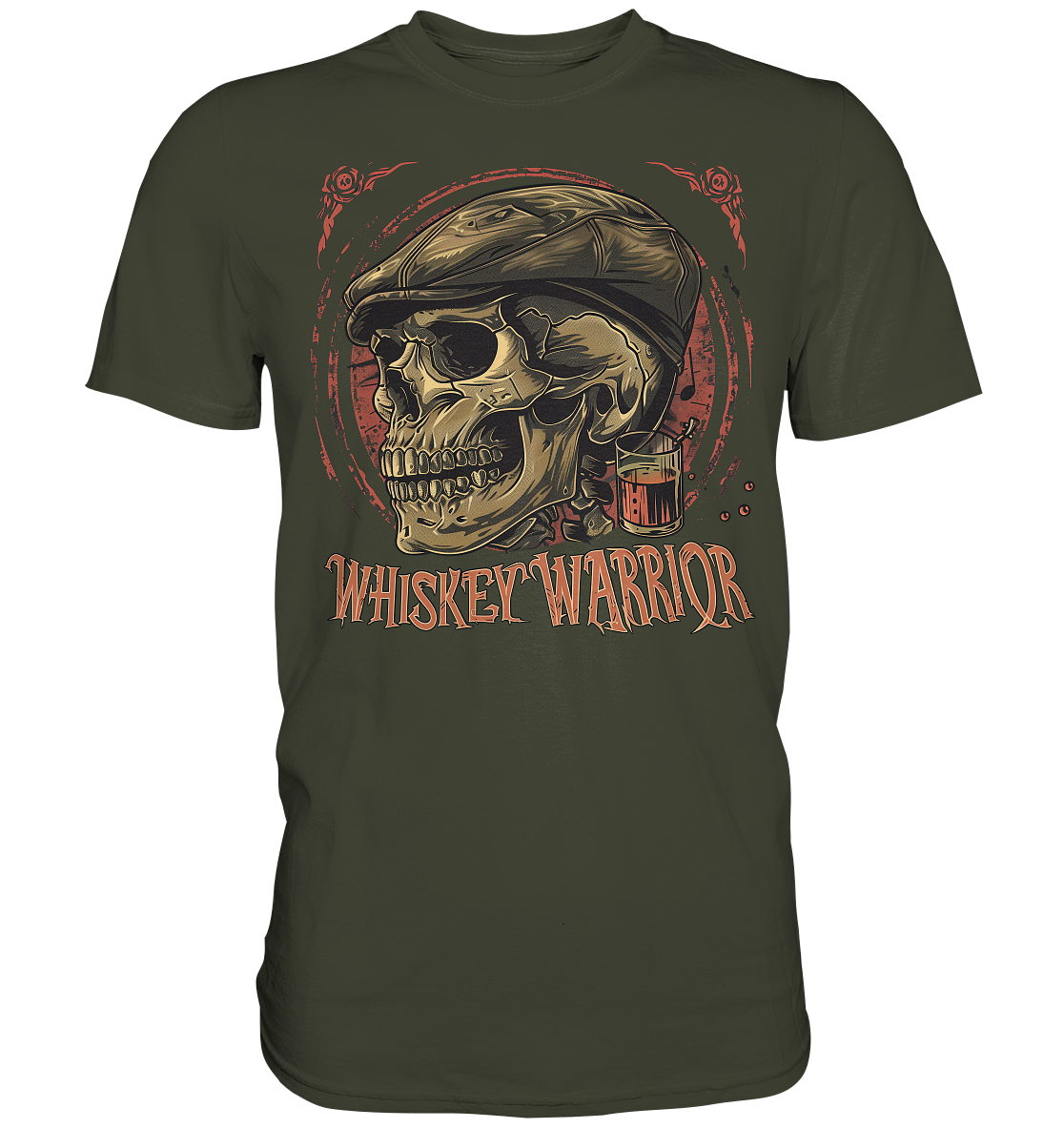 Whiskey Warrior "Flatcap-Skull I" - Premium Shirt