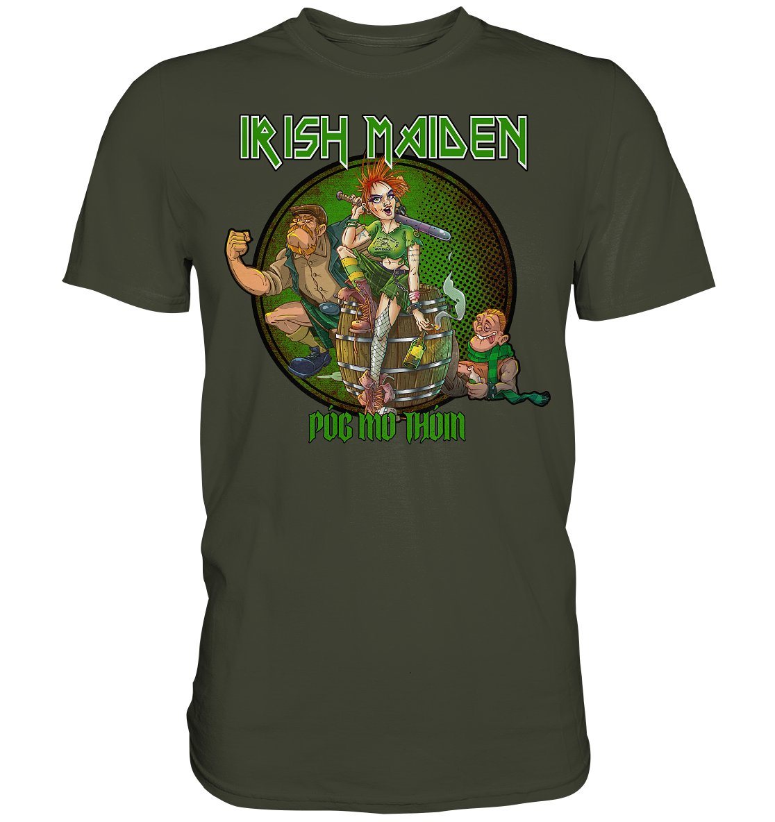 Póg Mo Thóin Streetwear "Irish Maiden" - Premium Shirt