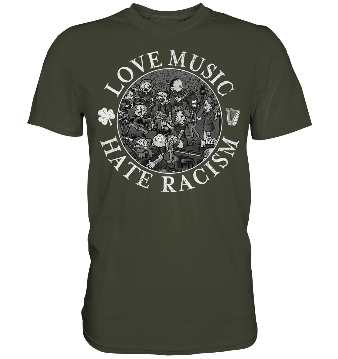 Love Music - Hate Racism "Irish Pub" - Premium Shirt
