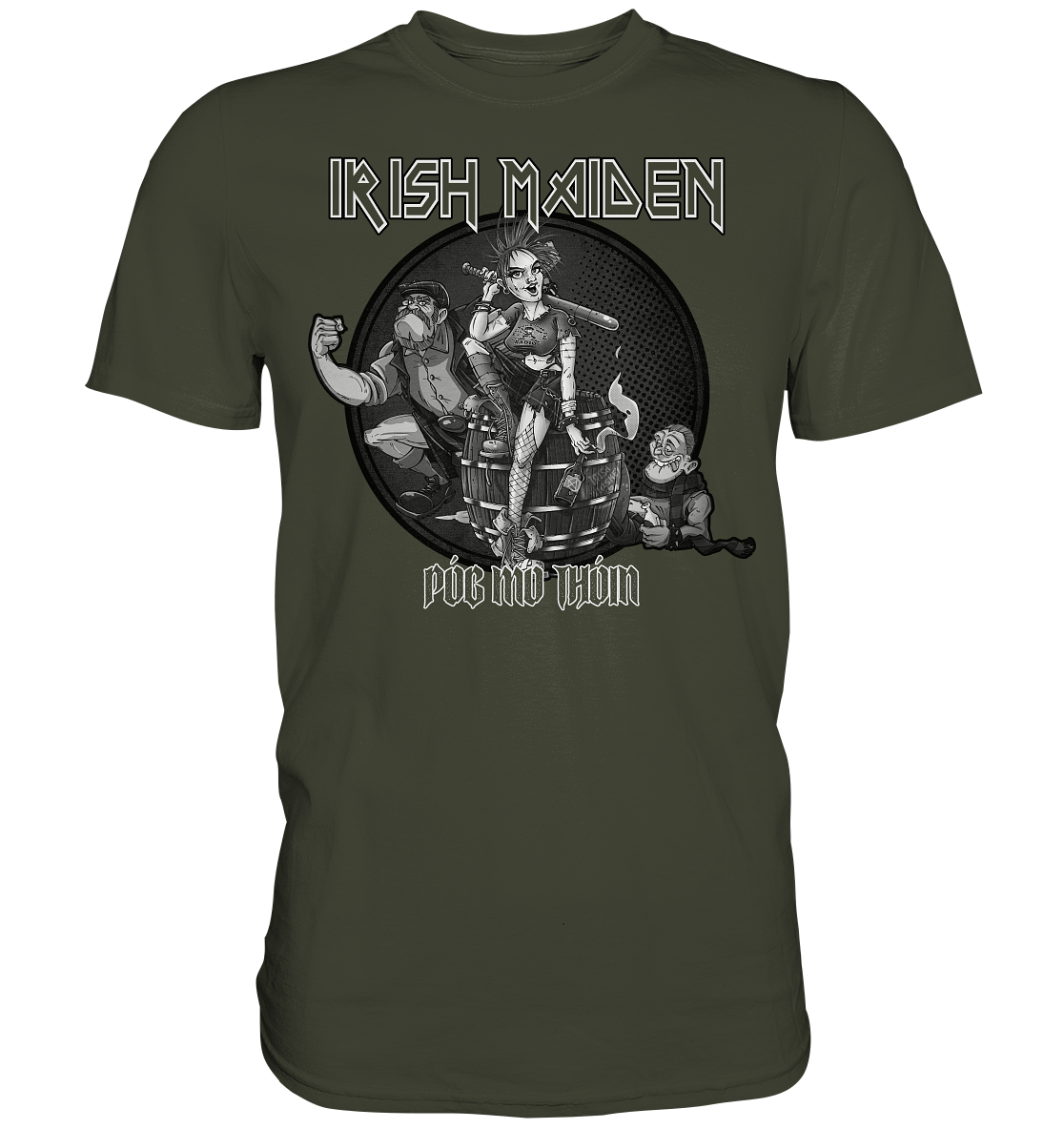 Póg Mo Thóin Streetwear "Irish Maiden" - Premium Shirt