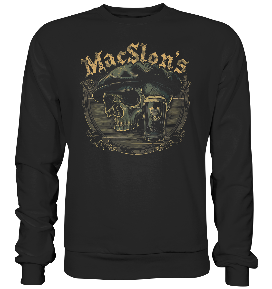 MacSlon's "Flatcap-Skull III" - Premium Sweatshirt