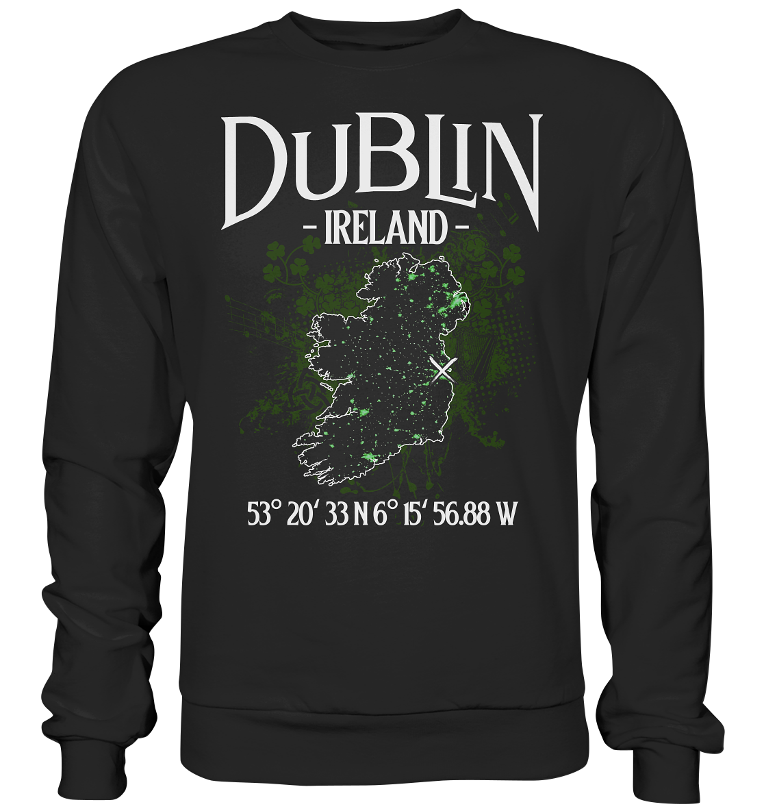 Dublin "Ireland / Coordinates" - Premium Sweatshirt