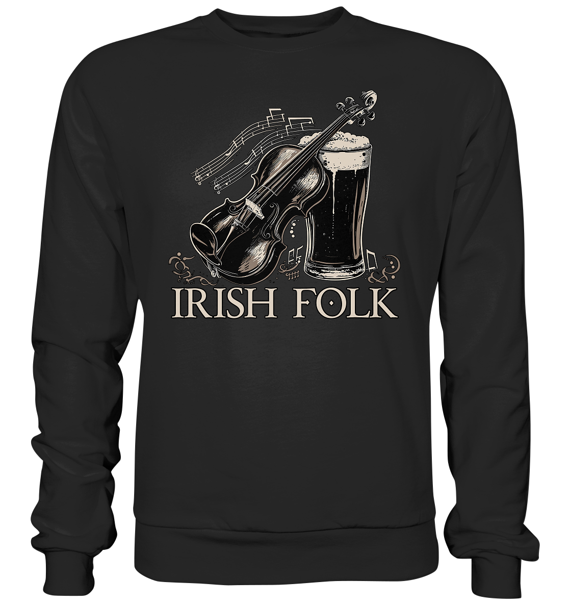 Irish Folk "Pint & Violin" - Premium Sweatshirt