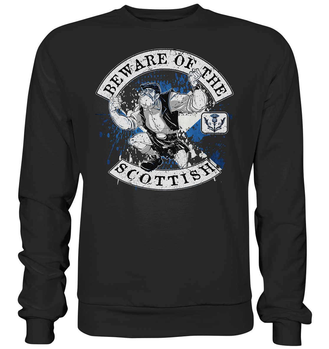 Beware Of The Scottish - Premium Sweatshirt