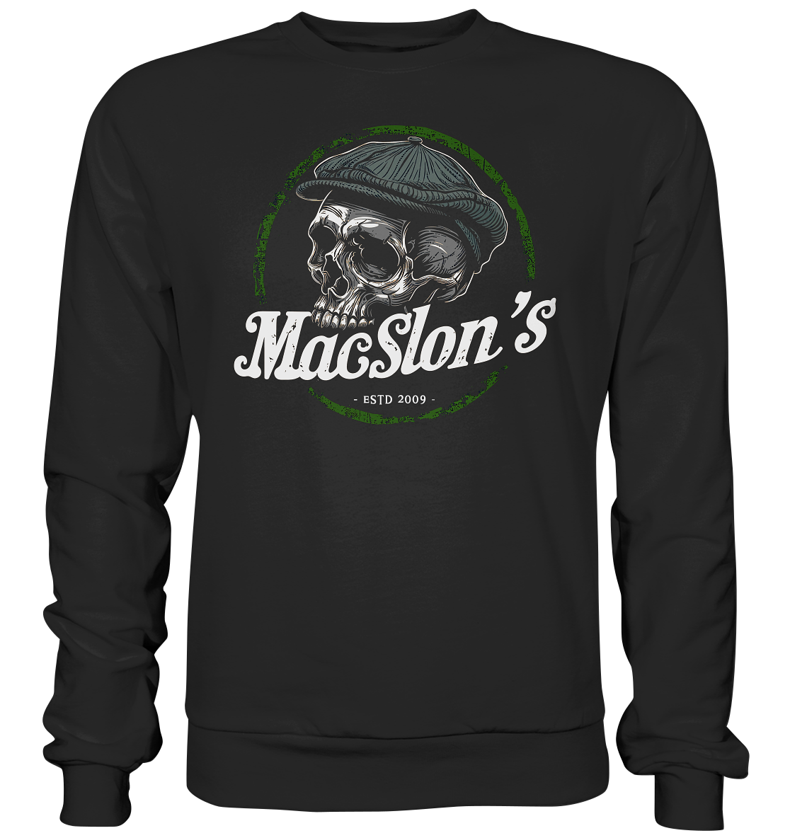 MacSlon's "Estd. 2009 / Flatcap-Skull" - Premium Sweatshirt