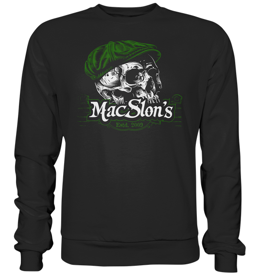 MacSlon's "Estd. 2009 / Flatcap-Skull V" - Premium Sweatshirt
