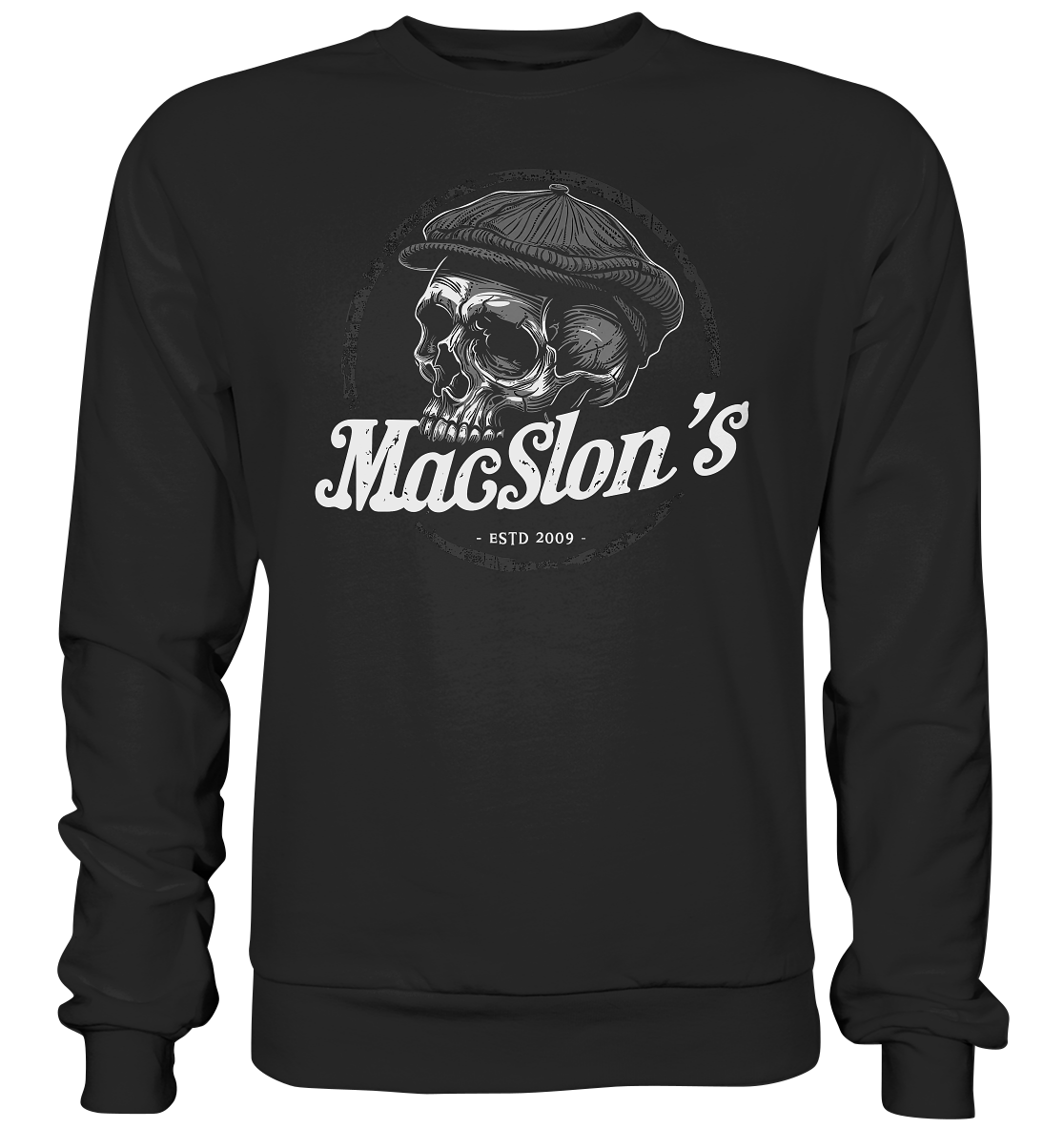 MacSlon's "Estd. 2009 / Flatcap-Skull II" - Premium Sweatshirt