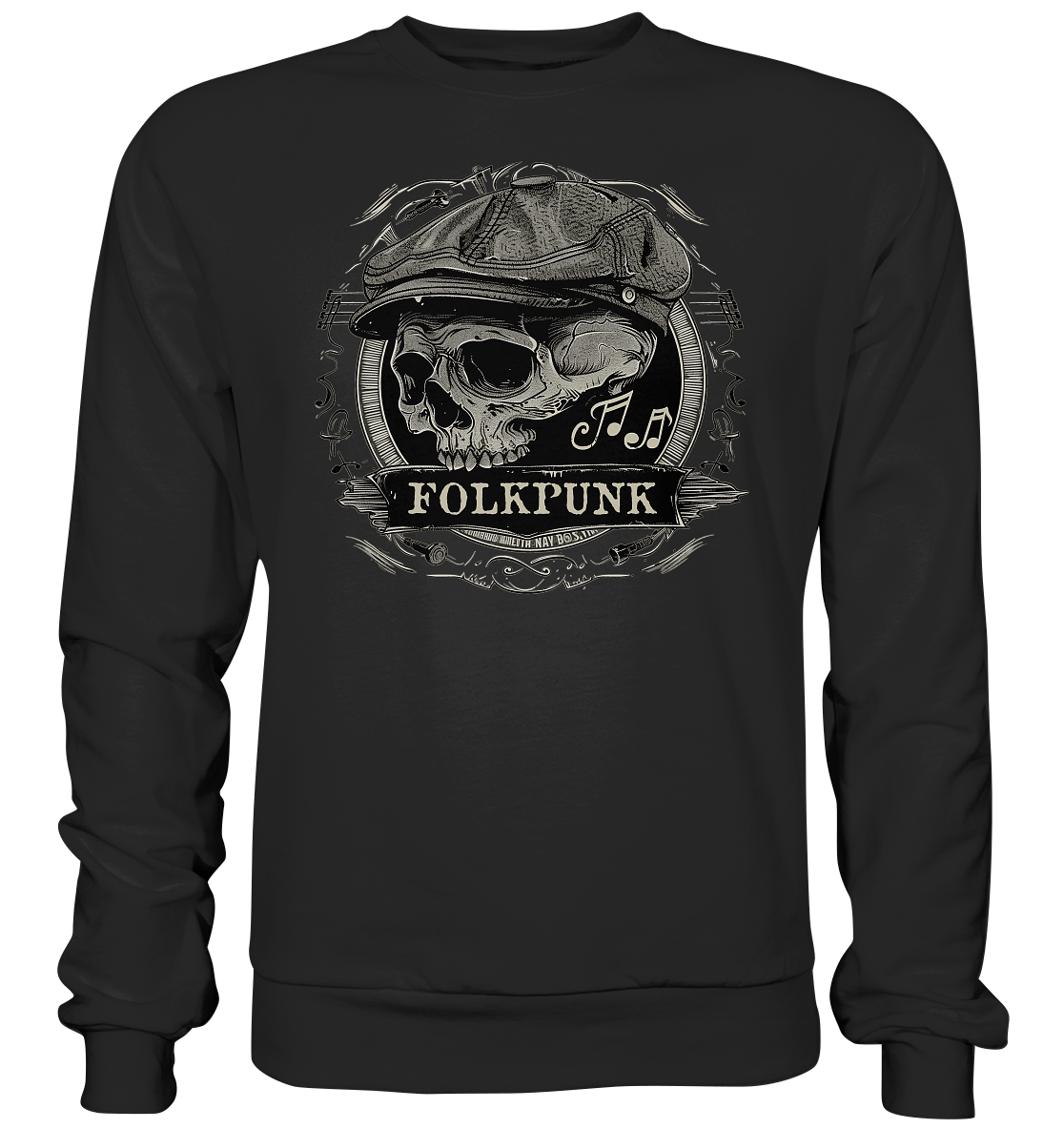 Folkpunk "Flatcap-Skull II" - Premium Sweatshirt