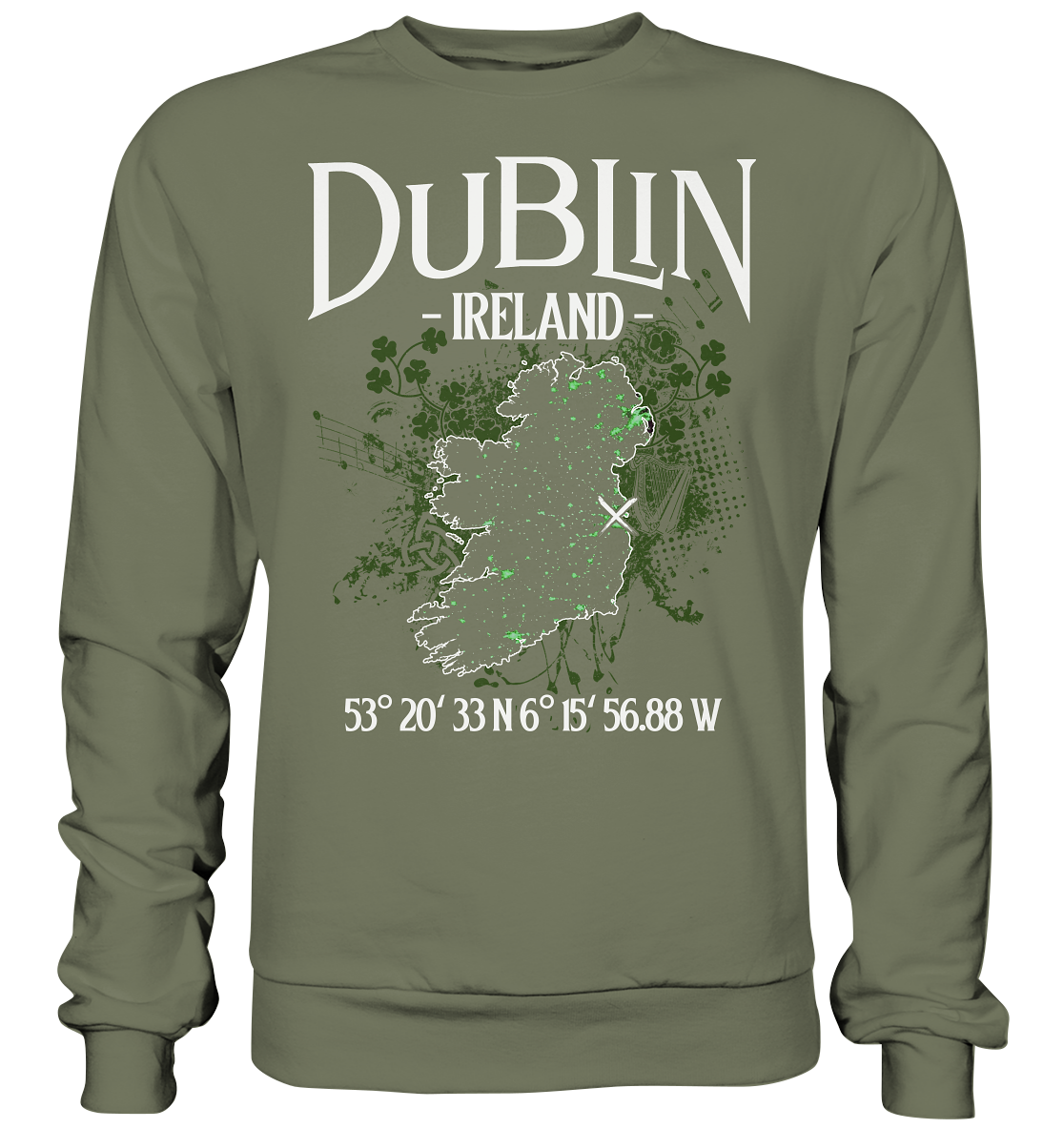 Dublin "Ireland / Coordinates" - Premium Sweatshirt
