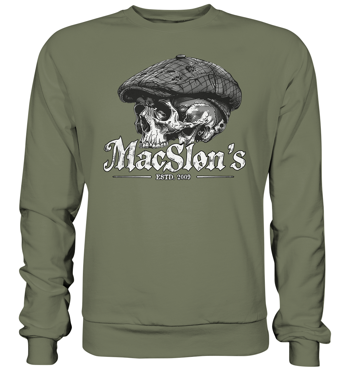 MacSlon's "Estd. 2009 / Flatcap-Skull IX" - Premium Sweatshirt