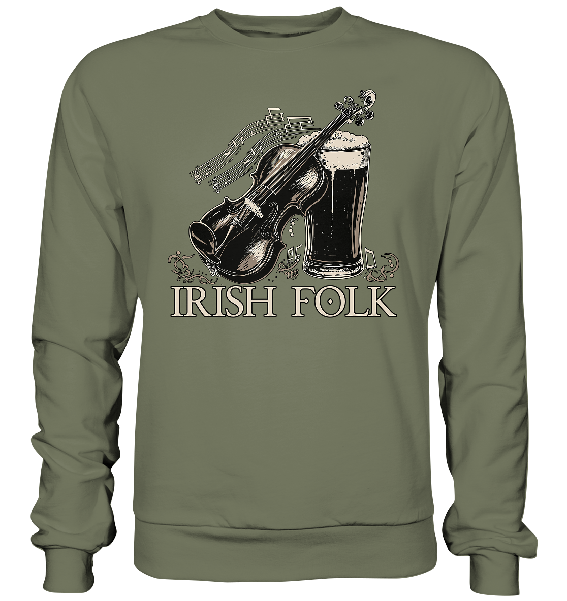 Irish Folk "Pint & Violin" - Premium Sweatshirt
