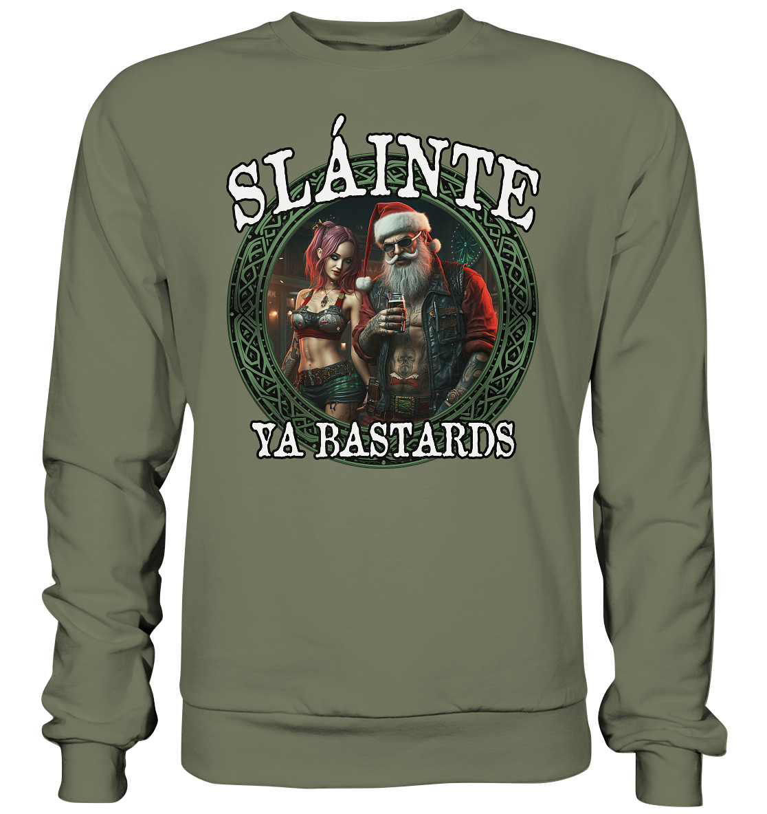 Sláinte Ya Bastards "Santa and his Elf" - Premium Sweatshirt