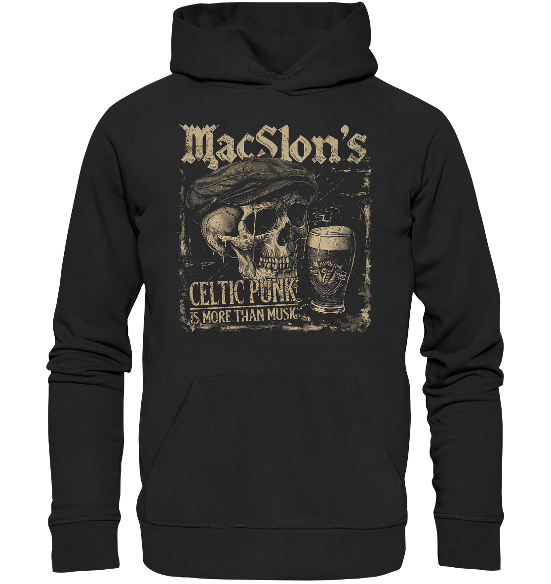MacSlon's "Celtic Punk Is More Than Music / Flatcap-Skull" - Premium Unisex Hoodie