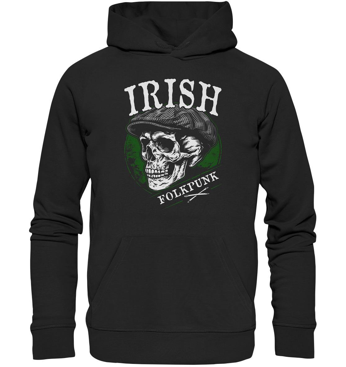 Irish Folkpunk "Flatcap-Skull I" - Premium Unisex Hoodie
