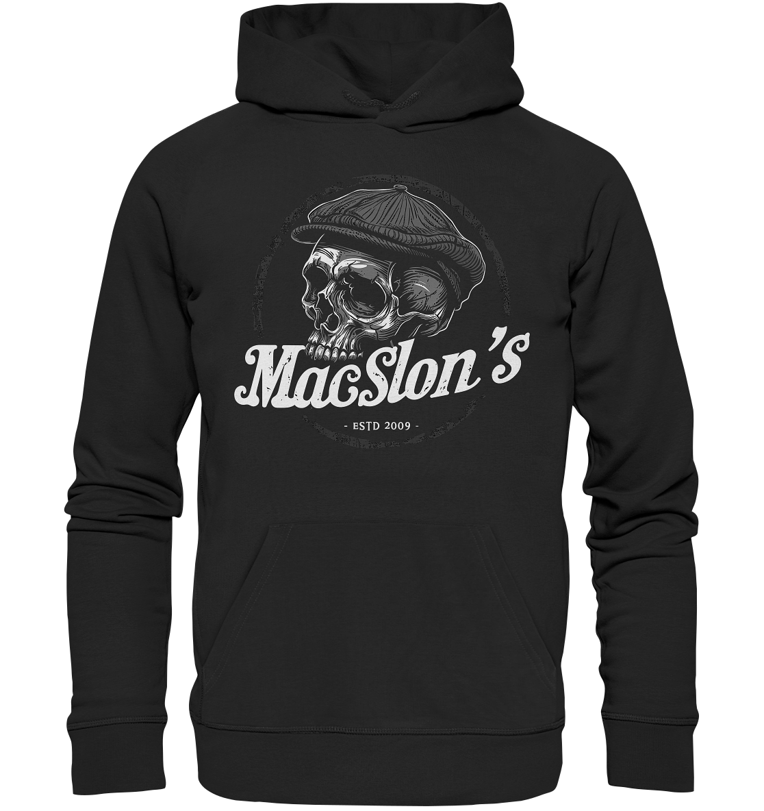 MacSlon's "Estd. 2009 / Flatcap-Skull II" - Premium Unisex Hoodie