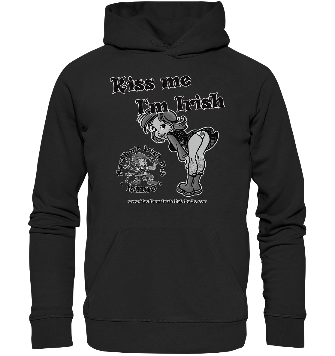 MacSlon's Irish Pub Radio "Kiss Me I'm Irish I" - Premium Unisex Hoodie