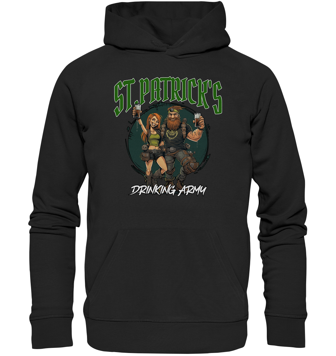 St. Patrick's "Drinking Army / Couple I" - Premium Unisex Hoodie