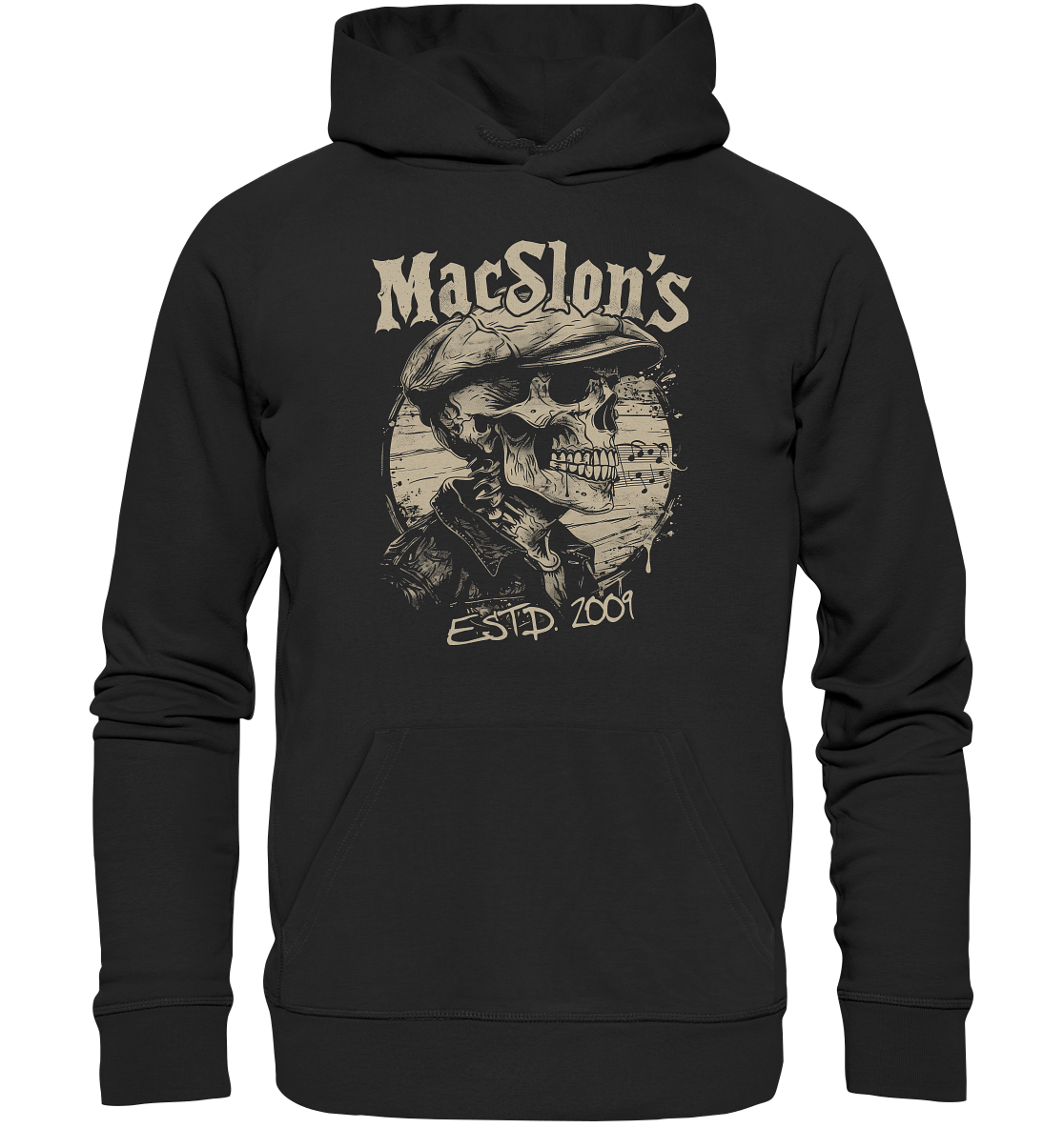 MacSlon's "Estd. 2009 / Flatcap-Skull XIII" - Premium Unisex Hoodie