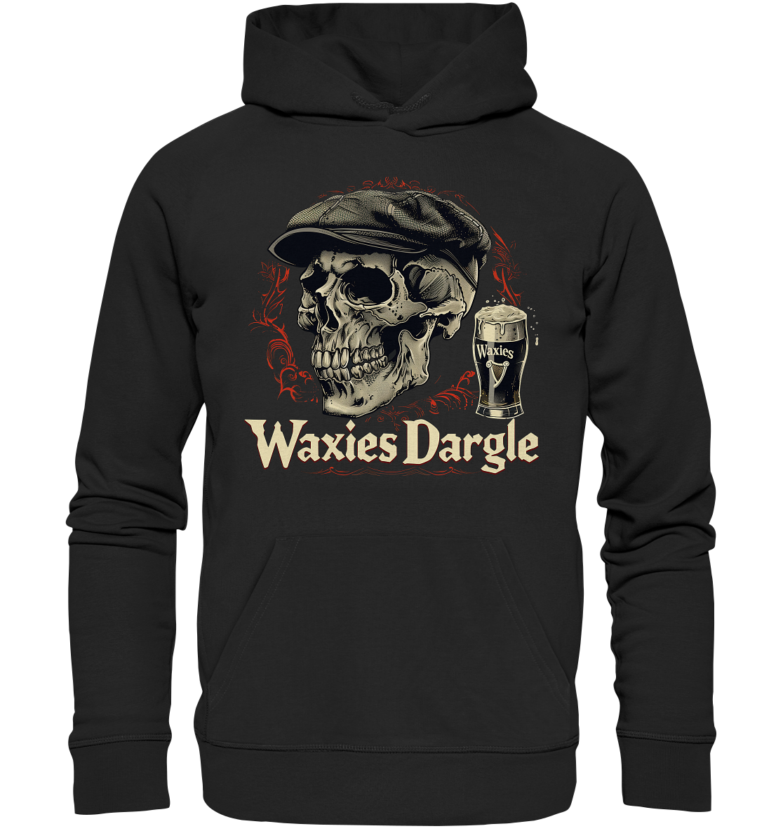 Waxies Dargle "Flatcap / Skull I" - Premium Unisex Hoodie