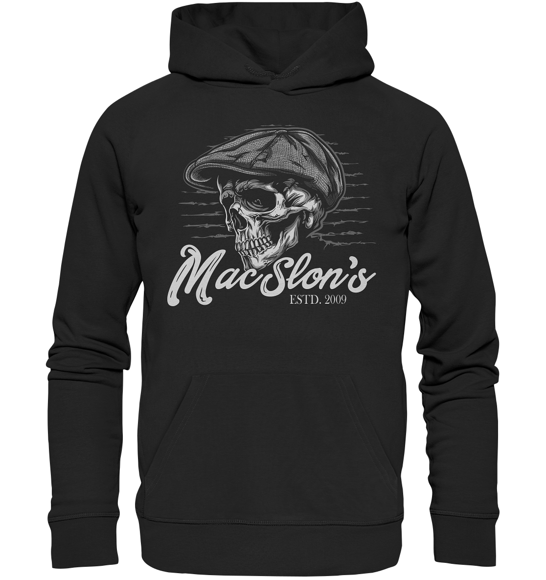 MacSlon's "Estd. 2009 / Flatcap-Skull III" - Premium Unisex Hoodie