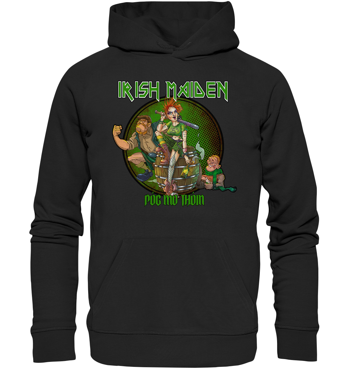 Póg Mo Thóin Streetwear "Irish Maiden" - Premium Unisex Hoodie