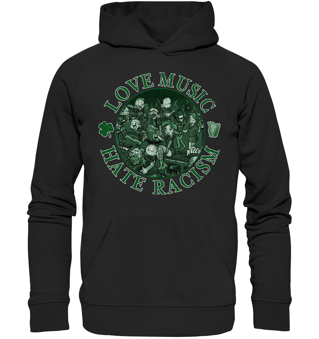 Love Music - Hate Racism "Irish Pub I" - Premium Unisex Hoodie