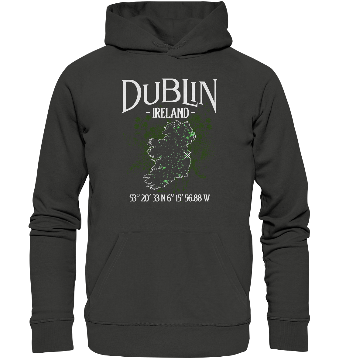 Dublin "Ireland / Coordinates" - Premium Unisex Hoodie
