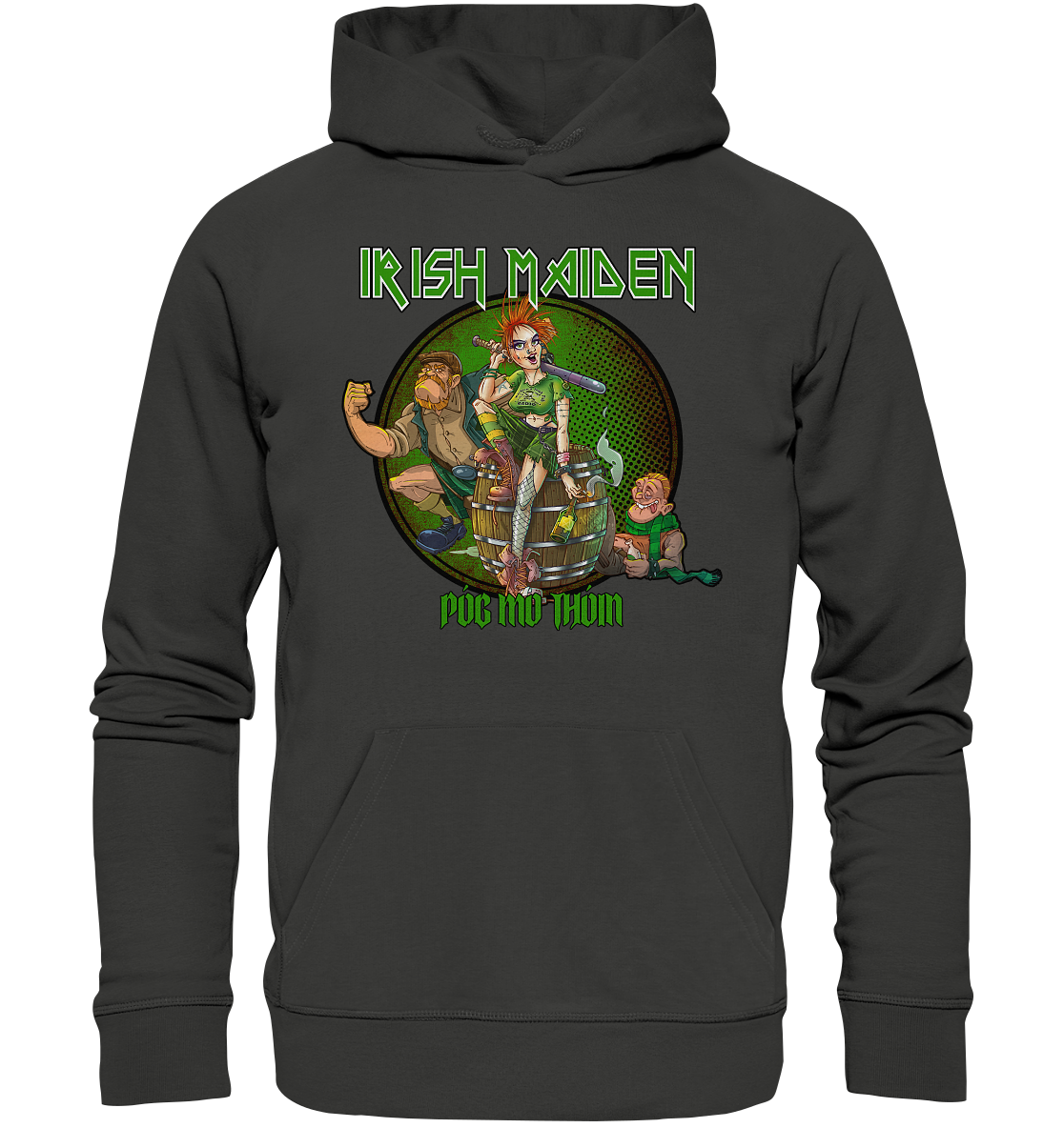 Póg Mo Thóin Streetwear "Irish Maiden" - Premium Unisex Hoodie