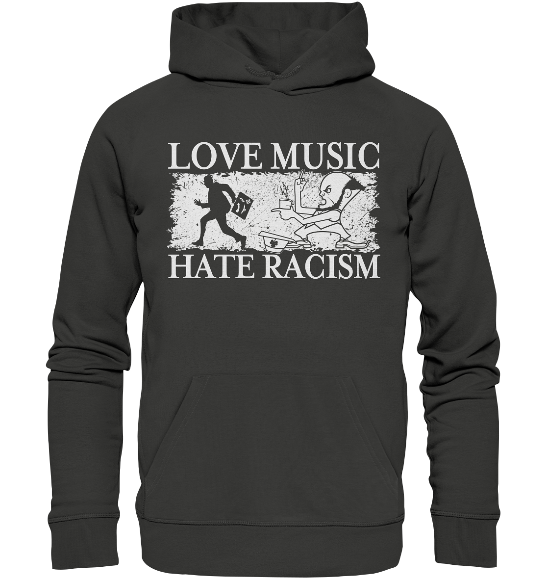 Love Music - Hate Racism - Premium Unisex Hoodie