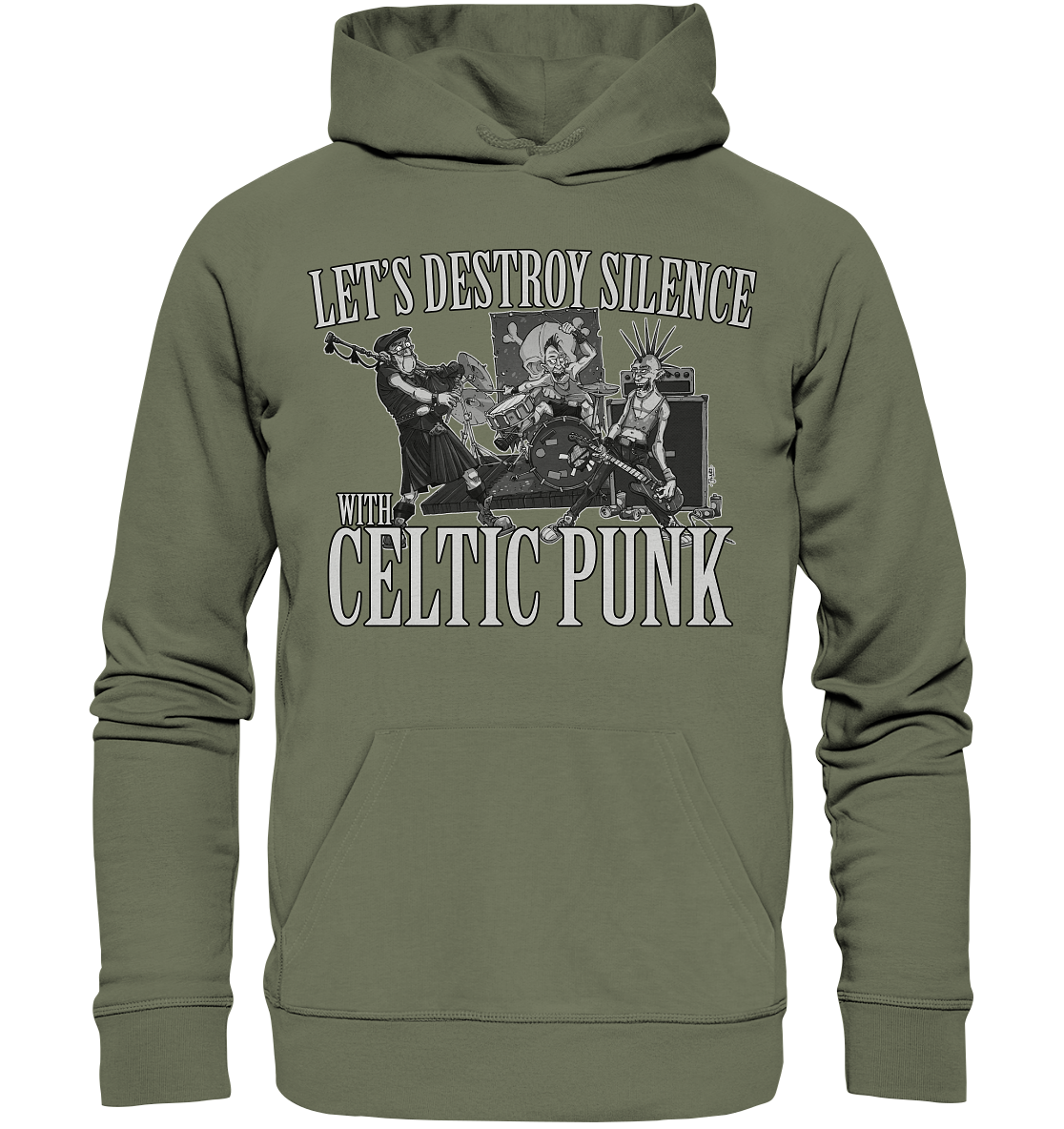 Let's Destroy Silence With "Celtic Punk" - Premium Unisex Hoodie
