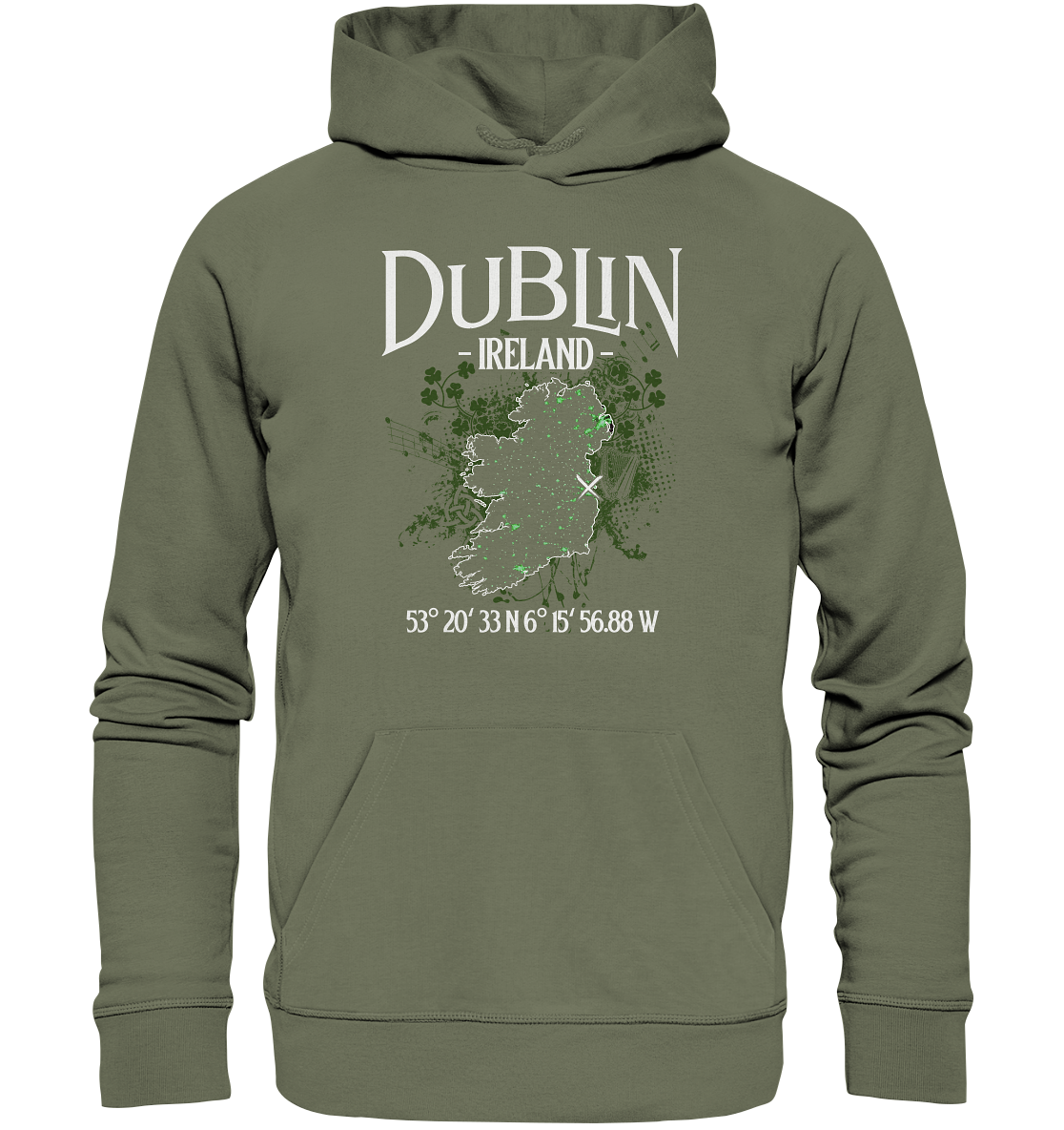 Dublin "Ireland / Coordinates" - Premium Unisex Hoodie