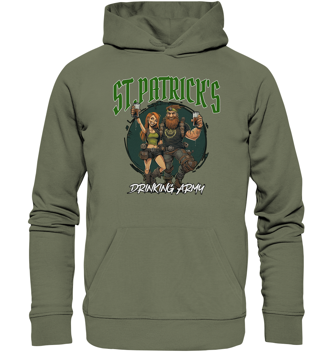 St. Patrick's "Drinking Army / Couple I" - Premium Unisex Hoodie
