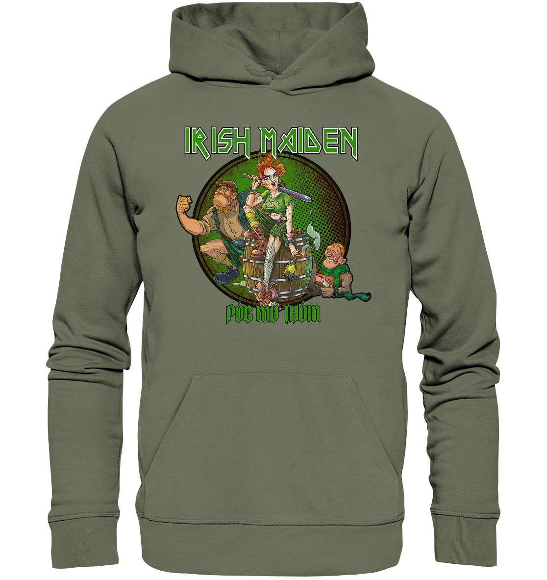 Póg Mo Thóin Streetwear "Irish Maiden" - Premium Unisex Hoodie