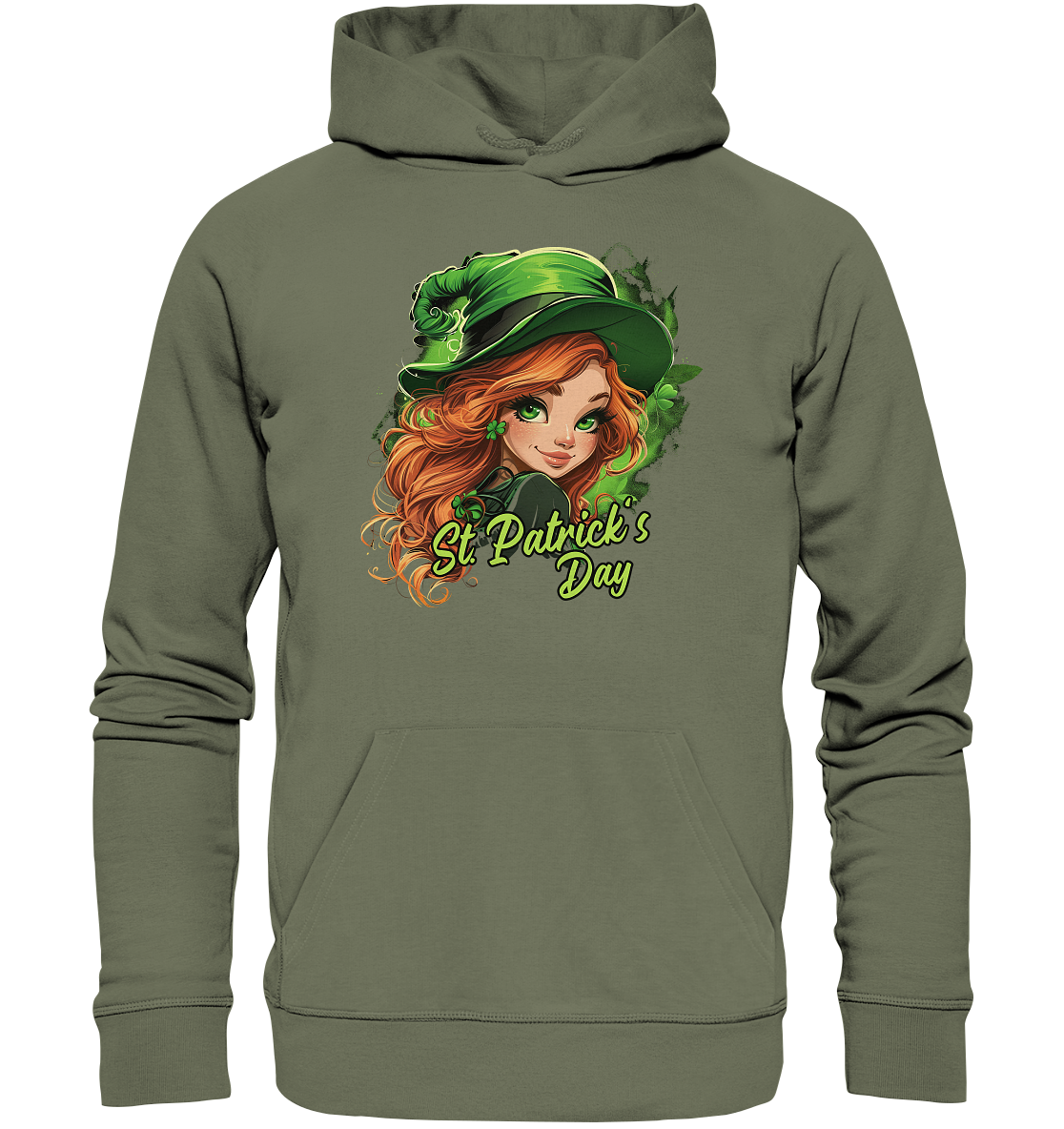 St. Patrick's Day "Leprechaun Girl I" - Premium Unisex Hoodie